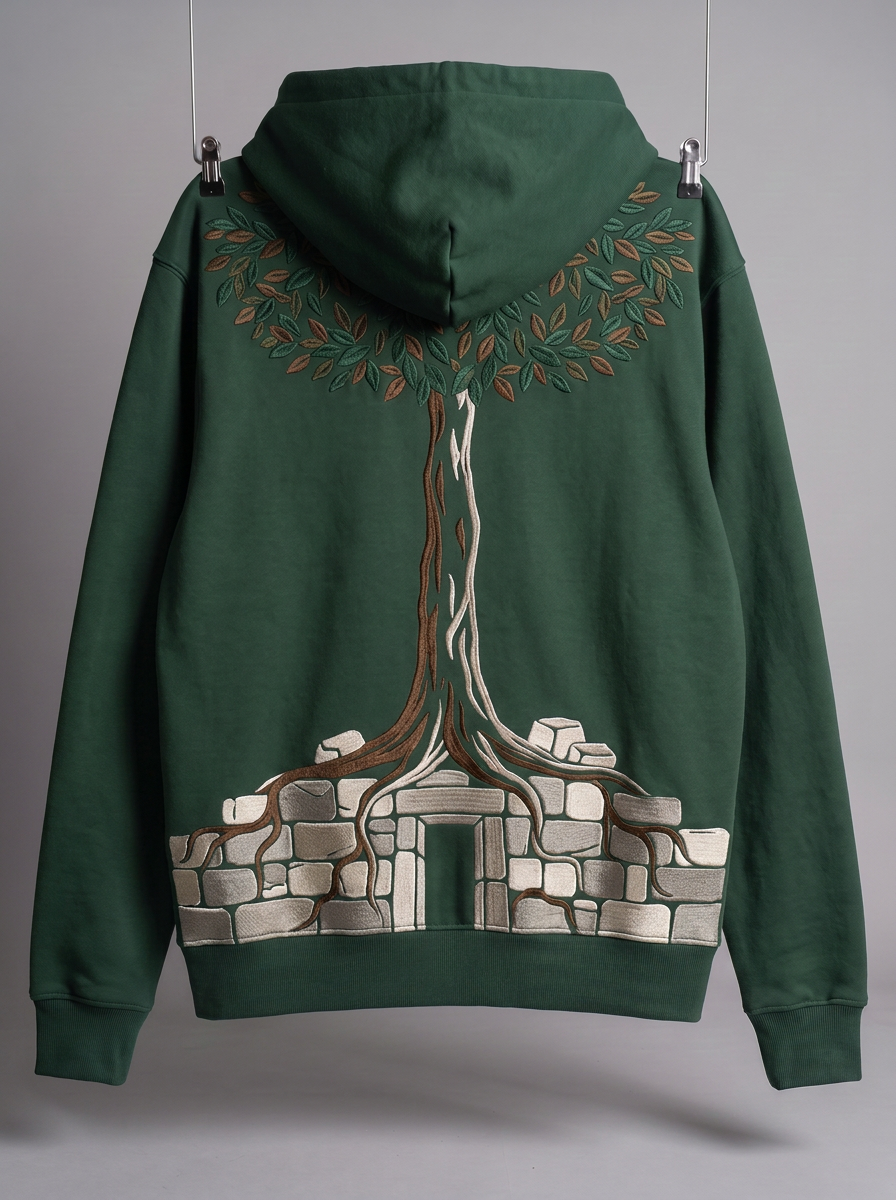 Temple Hoodie, back view